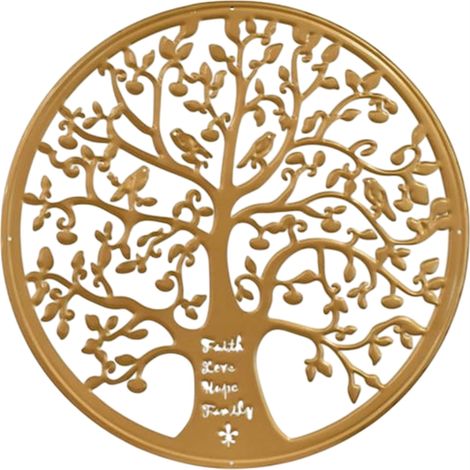 "Albero della Vita" - Decorazione murale in metallo con valori ispiratori
