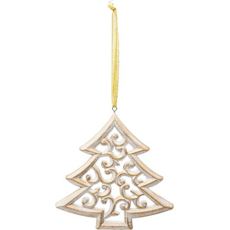 SDN HOLZ TANNE BL ARABESQ 15CM - Feeric lights & christmas