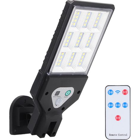 Lampe murale solaire avec télécommande, étanche IP64, éclairage COB pour usage extérieur (1/5)