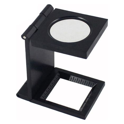 QORVA-Loupe compte-fils pliant pliable avec monture en métal peint en noir