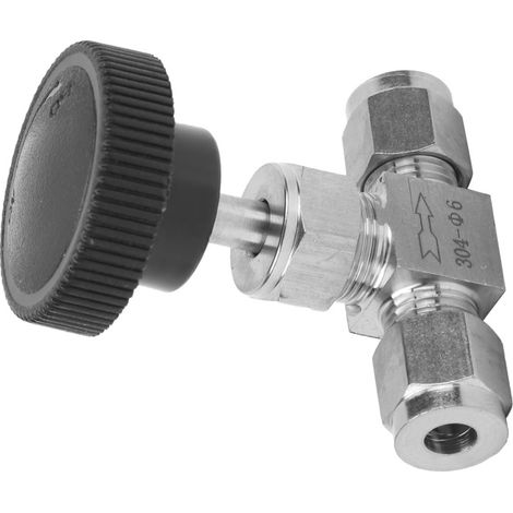 Vanne en acier inoxydable 304 à aiguille 2 voies haute pression pour la régulation du débit d'eau, de gaz, de pétrole et de liquides (1/5)