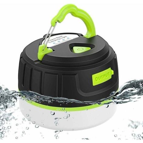Lampe de camping rechargeable, mini lampe LED portable, lampe de camping étanche IP65, lampe de secours pour le camping, adaptée à d (1/5)