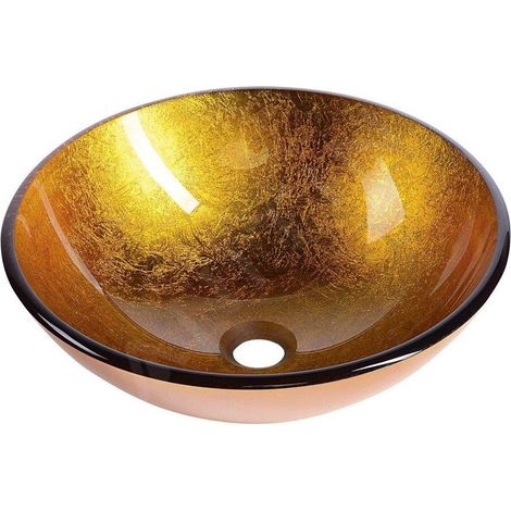 Sapho Beauty - Vasque à poser, diamètre 42 cm, orange doré 2501-19 (1/5)