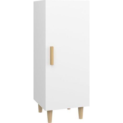 Buffet Commode Armoire Luxueux, pour Salon Chambre Entrée Cuisine, Blanc 34,5x34x90 cm Bois d'ingénierie OIB9557E (1/5)