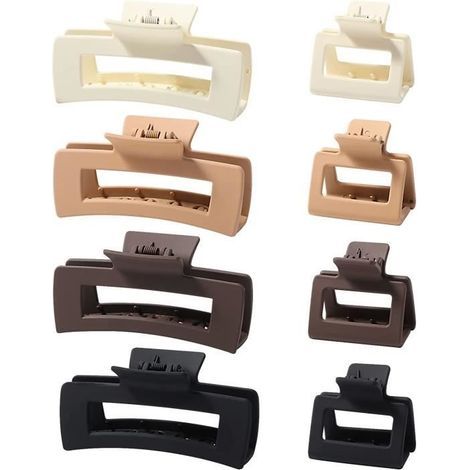 Set of 8 Hair Clips, Women's Hair Clips, Assorted Colored Hair Clips, Hair Styling Accessories (1/4)