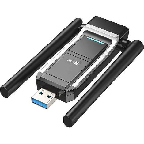 Adaptateur WiFi sans fil EP-AX1693S WiFi 6 AX1800 USB 3.0 avec double antenne à gain élevé pour un signal plus puissant (5 GHz/2,4 GHz) (1/5)