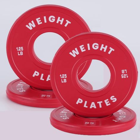 Rubber-Coated Steel Change Plates Set 1.25 LB x 4 – 2 Inch Fractional International Sports Event Weight Plates for Strength Training, Powerlifting, Home Gym – Durable Bumper Plate Accessory – Color: S (1/5)
