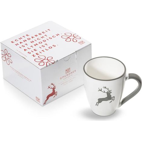 Gmundner Ceramics Grey Stag, Taza de desayuno Max (0,3 L) (1/2)