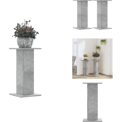 Pflanzenständer 2 Stk. Betongrau 30x30x60 cm Holzwerkstoff - Pflanzenständer - Blumenständer - Blumentopfständer - Topfständer (1/5)