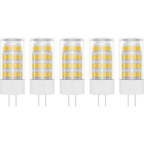 5 lámparas LED G4 de 5W, bombilla LED de 51 SMD 2835, luz blanca cálida de 3000K, 500LM, equivalente a una lámpara halógena de 50W, AC/DC12V [Clase energética A+] (1/5)