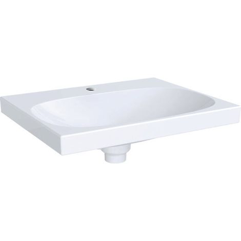 GE Acanto WT, trop-plein encastré, couvercle de vidange 60x48cm, avec m.Hl., m.Hl., blanc KeraTec (1/5)