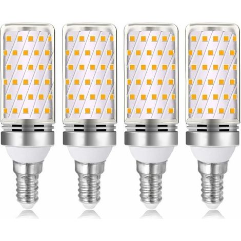 Ampoule E14 16W LED Blanc Chaud 3000K 1600lm, Équivalent Lampe Halogène E14 100W 120W, AC 230V, non-dimmable, 4pcs (1/5)