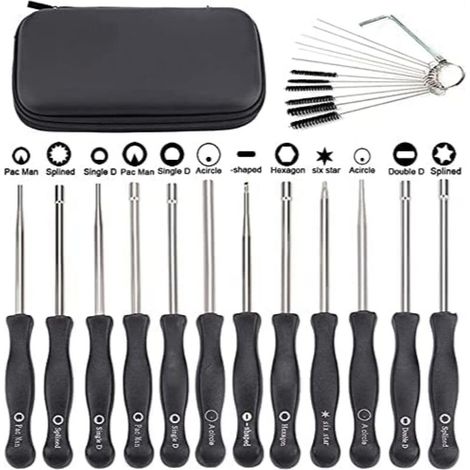 VURAHOME - Lot de 12 tournevis pour réglage de carburateurs Echo STIHL de petits moteurs , brosse et kit d'outils de nettoyage (1/5)