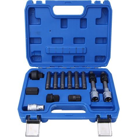 13 pcs Alternateur Roue Libre Poulie Retrait Socket Bit Set Service Trousse D'outils Main (1/5)