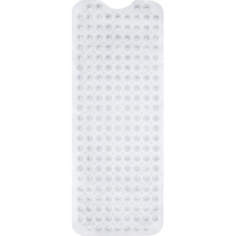 Tapis de Bain Antidérapant, Extra Long 100 x 40 cm, Ventouses Puissantes Anti-Moisissure, Sécurisé pour Enfants Seniors, Transparent, Claire (1/5)