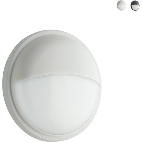 Plafoniera luce LED applique da esterno giardino rotonda 22cm Ever - Bianco (1/3)