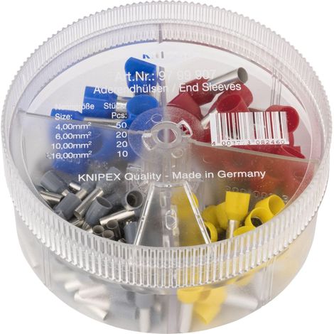 KNIPEX 97 99 907 Scatole assortimento con terminali a bussola preisolati 4 pezzi