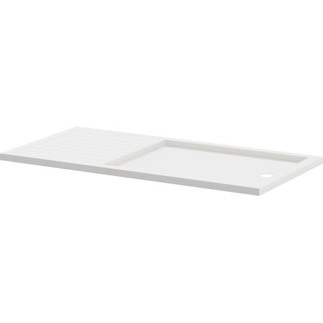 Pearlstone Slip Resistant 1600mm x 800mm x 40mm Walk In Shower Tray (1/4)