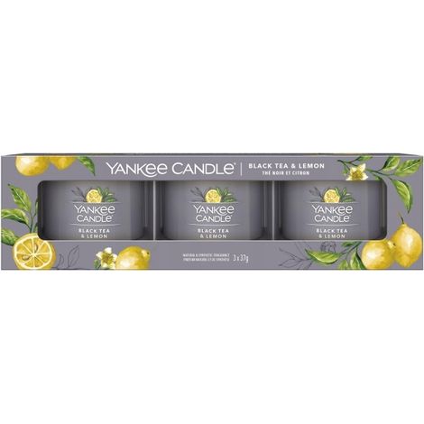 Yankee Candle Mini-Kerzen-Set Schwarzer Tee & Zitrone 3x37g (1/2)