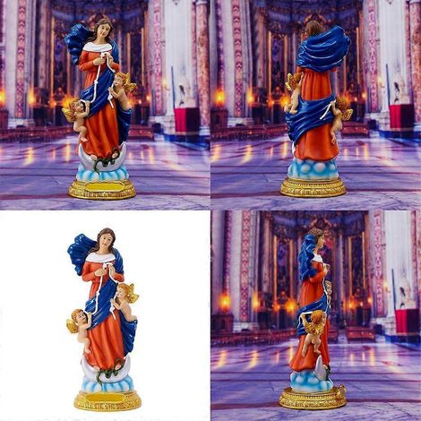 Statuette décorative de la Vierge Marie en résine, cadeau attentionné pour la fête des mères (1/4)