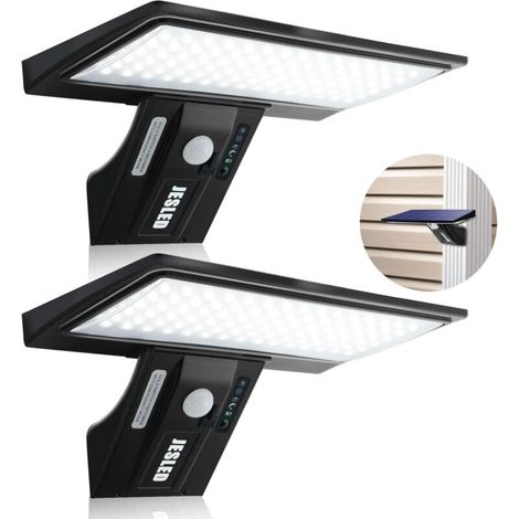 Solar Light Outdoor, [2pack] 90 LED 2600mAh Motion Sensor, Waterproof Wireless Garden Wall Lamp (Replaceable Battery) (1/5)