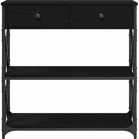 Maison Exclusive - Table Console avec tiroir Chêne noir 75 x 28 x 75 cm