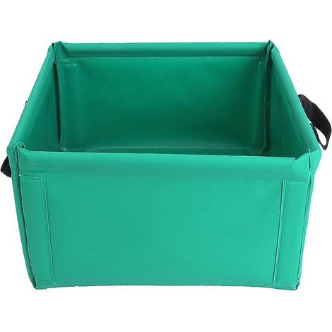Seau pliable et dépliable en PVC, grande capacité, imperméable, portatif pour camping, randonnée et pique-nique en extérieur (1/5)
