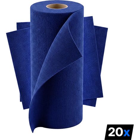 Chiffon microfibre en rouleau xzone 20 pièces 30 x 30 cm sans couture et sans poussière pour le nettoyage de voiture (1/5)