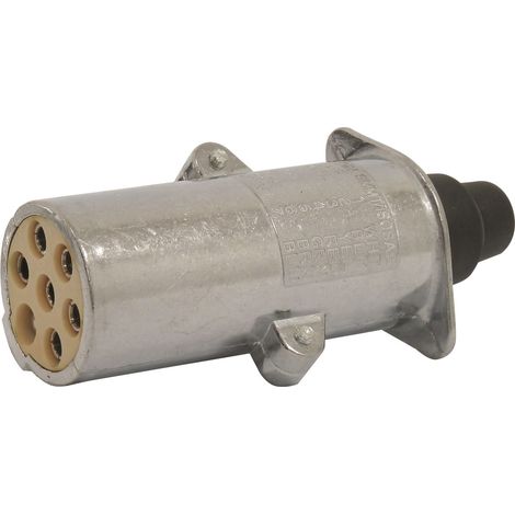 Fiche 24v 7p/s en aluminium