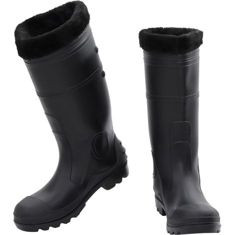 Bottes de pluie avec chaussettes amovibles noir taille 43 PVC CFW396841 (1/5)
