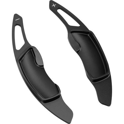1 Paire de Paddles de Vitesses en Alliage d'Aluminium pour Subaru Impreza WRX BRZ Forester Legacy Outback - Noir (1/5)