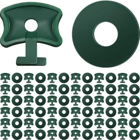 200 clips de fixation torsadés en plastique pour serre, avec rondelles et clips d'extension d'angle pour filet d'isolation en aluminium. (1/5)