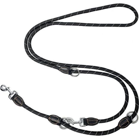 BEBUSINGOTO Laisse pour chien, double laisse multifonction de 3 m, réglable dans 3 directions, laisse d'épaule en nylon (1/5)