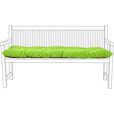 Gardenista - Getuftete Sitzkissen für Gartenbänke, wasserabweisende Sitzpolster für 3-Sitzer-Bänke und Terrassensitze mit Füllung aus gekrümeltem Schaumstoff, Sitzkissen für Gartenmöbel - Limette (1/3)
