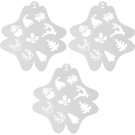 3 Pièces Pochoirs à Peinture Visage Creux, Modèles Corps pour Enfants, Art Corporel Noël, Stencils Visage (1/5)