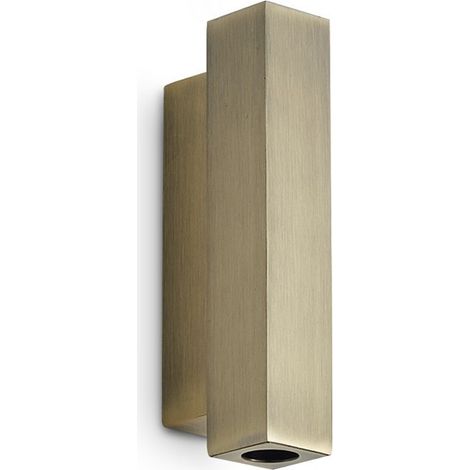 Ideal Lux LOOK Applique murale carrée 15 cm en laiton, éclairage haut et bas, 2 LED 900 lm 3000 K (1/2)
