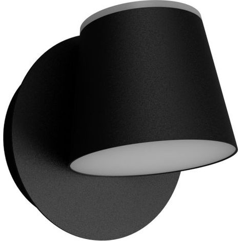 APPLIQUE CCT 8W DIREZIONALE INTERNO MONTAGGIO A PARETE BIANCO NERO ORIENTABILE Nero