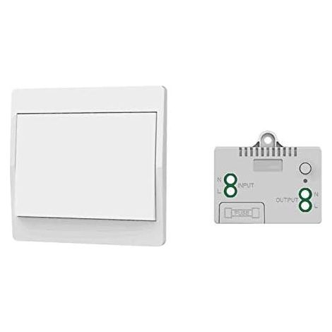 Self-powered wireless switch, no battery, wireless remote control for lights and electrical appliances, waterproof and safe, can be installed directly in a bathroom, etc. (1 To 1) (1/5)