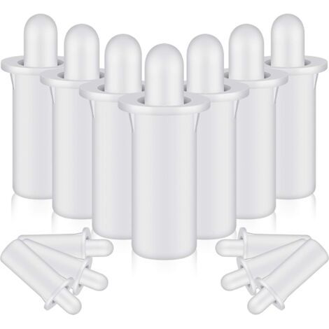 BUNTHAUS 40 goupilles de réparation pour volets  Fixations à ressort de rechange pour volets intérieurs, fenêtres, placards, lames orientables et stores  Blanc (Modèle court) (1/5)