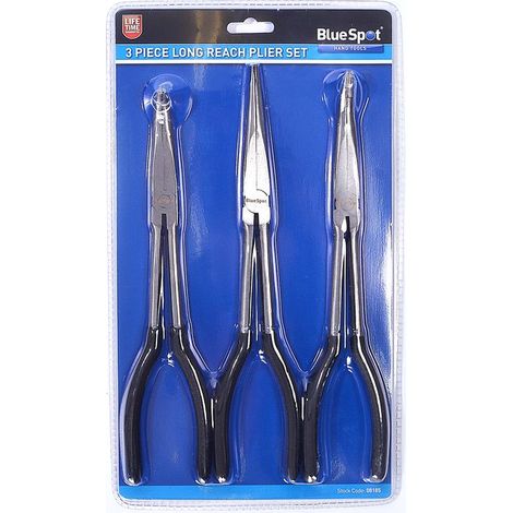 Blue Spot Tools 3 Piece Long Reach Plier Set