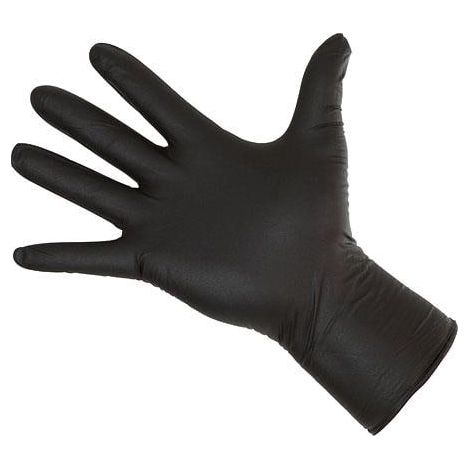 Boîte de 50 gants Nitriles longs noirs - X Taille M (1/2)