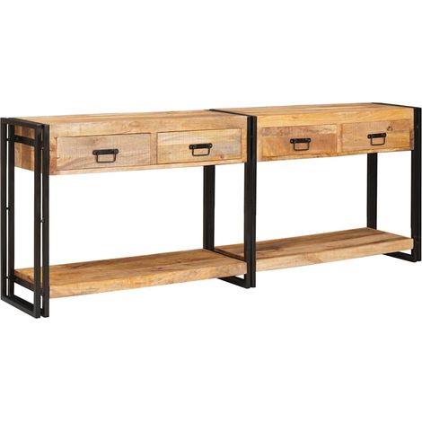 Maison Exclusive - Tavoli consolle 2 pcs Marrone Legno di mango massello