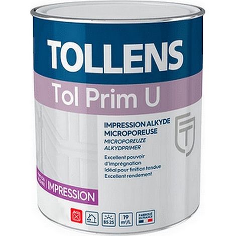 impression Professionnelle TOLLENS Tol Prim U Universel  Choix de couleur: Blanc - Conditionnement: 1 Litre