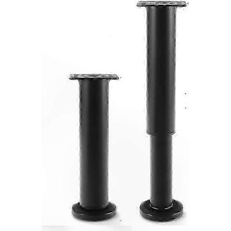 Ensemble de pieds de table réglables (4 pièces) compatible avec la hauteur réglable des postes de travail, facile à installer, 18-30 cm, noir. (1/5)