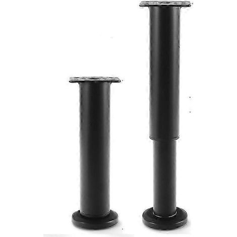 Ensemble de table en quatre pièces à montage rapide avec pieds réglables en hauteur, adaptable à différents besoins, hauteur 18-30 cm, noir. (1/5)