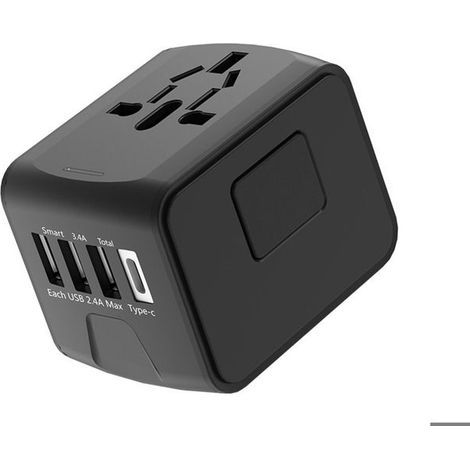 Weltweiter Reiseadapter, Universal-Reisestecker, internationaler Steckeradapter, Universaladapter (1/5)