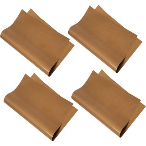 Tapis de Cuisson Réutilisable Flexible et Résistant à Haute Température 4 Feuilles en Matériau Synthétique Non Adhésives pour Four Pâtisserie Cuisson Four'-'-