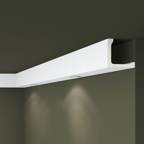 Cover moulding NMC L4 ARSTYL Noel Marquet Decorative moulding Coving Moulding for direct lighting contemporary design white 2 m (1/5)