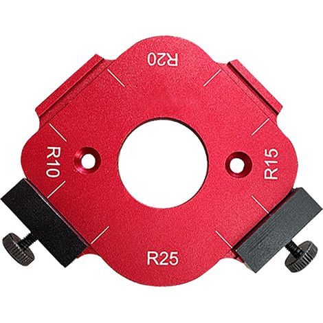Gabarit de routeur à rayon 4 en 1 R10 R15 R20 R25 Gabarit d'angle R multifonctionnel et précis en alliage d (1/5)