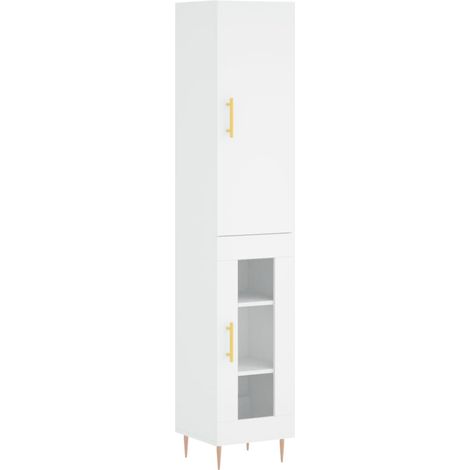 Maison Exclusive - Credenza Bianca 34,5x34x180 cm in Legno Multistrato